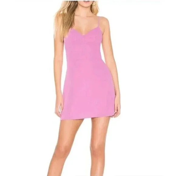 AMANDA UPRICHARD sz. M Cecilia Tie Bow Straps Mini Dress Party Cocktails Sexy - Picture 4 of 12